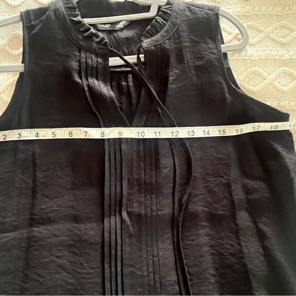Simply Vera Vera Wang Black Sleeveless Women's Top Rayon Blend size XS - Picture 12 of 13